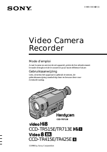 Mode d’emploi Sony CCD-TR415E Caméscope