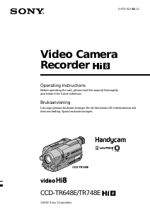 Bruksanvisning Sony CCD-TR748E Videokamera