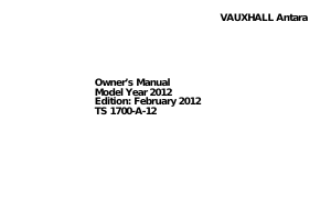 Handleiding Vauxhall Antara (2012)