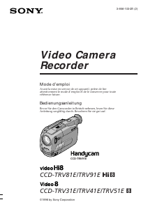 Bedienungsanleitung Sony CCD-TRV31E Camcorder