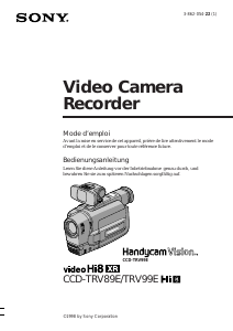 Mode d’emploi Sony CCD-TRV89E Caméscope