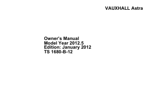 Bruksanvisning Vauxhall Astra (2012)