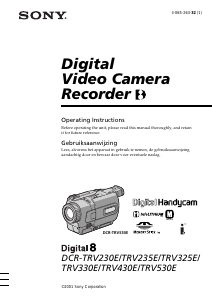 Bruksanvisning Sony DCR-TRV325E Videokamera