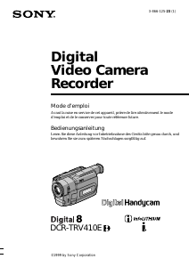 Mode d’emploi Sony DCR-TRV410E Caméscope