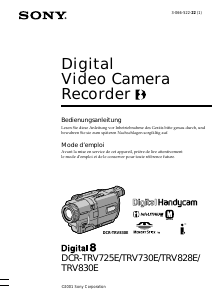 Bedienungsanleitung Sony DCR-TRV725E Camcorder