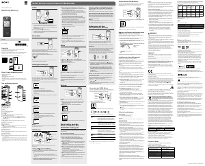 Bedienungsanleitung Sony PCM-A10 Diktiergerät