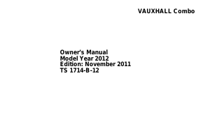 Bruksanvisning Vauxhall Combo (2011)