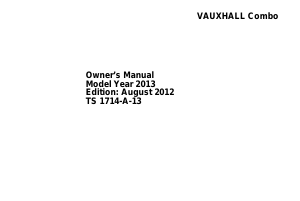 Bruksanvisning Vauxhall Combo (2012)