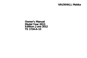 Bruksanvisning Vauxhall Mokka (2012)