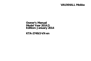 Bruksanvisning Vauxhall Mokka (2014)