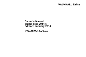 Manual Vauxhall Zafira (2014)