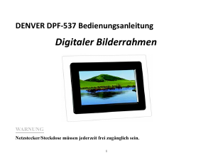 Bedienungsanleitung Denver DPF-537 Digitaler bilderrahmen
