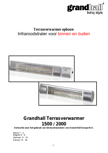 Manual Grand Hall Heat Glare 2000 Patio Heater