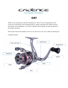 Bruksanvisning Cadence CS7 Fiskerulle