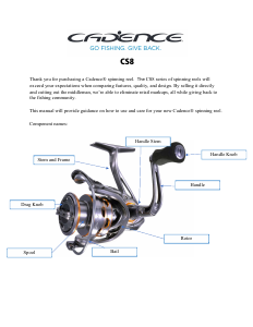 Bruksanvisning Cadence CS8 Fiskerulle
