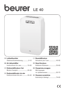 Manual Beurer LE 40 Dehumidifier