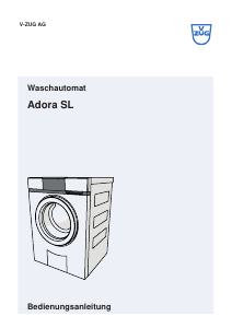 Bedienungsanleitung V-ZUG Adora SL Waschmaschine