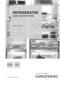 Bruksanvisning Grundig GKN 27930 FXP Kyl-frys
