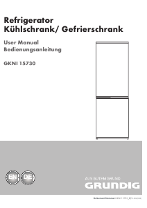 Bruksanvisning Grundig GKNI 15730 Kyl-frys