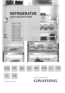 Manual Grundig GSBS 14621 FX Fridge-Freezer