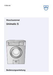 Bedienungsanleitung V-ZUG Unimatic S Waschmaschine