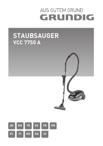 Kullanım kılavuzu Grundig VCC 7750 A Elektrikli süpürge