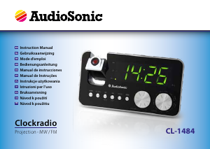 Manuál AudioSonic CL-1484 Rádio s alarmem