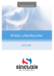 Bedienungsanleitung Sinclair CFO-16E Luftentfeuchter