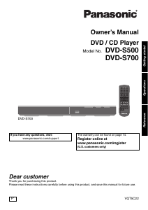 Bruksanvisning Panasonic DVD-S700 DVD spelare