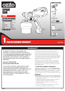 Handleiding Ozito SGP-5000 Verfspuit