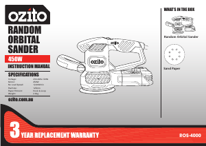 Manual Ozito ROS-4000 Orbital Sander