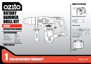 Manual Ozito RHD-4100 Rotary Hammer