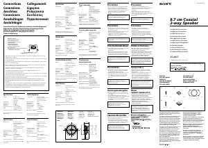 Manual Sony XS-A827 Coluna auto