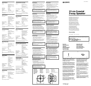 Manual Sony XS-A1336 Coluna auto