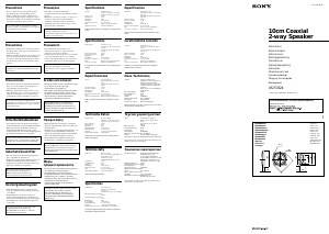 Manual Sony XS-F1024 Coluna auto