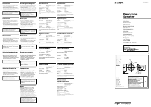 Manual Sony XS-F1311 Coluna auto