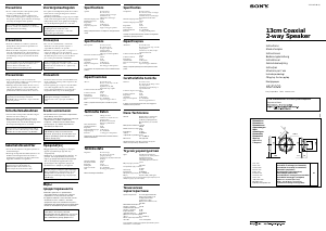 Manual Sony XS-F1322 Coluna auto