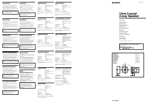 Manual Sony XS-F1324 Coluna auto
