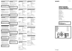 Manual Sony XS-F1334 Coluna auto