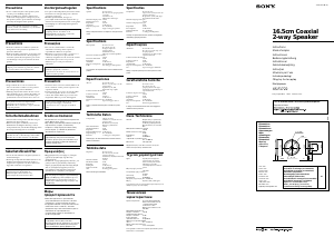 Manual Sony XS-F1722 Coluna auto