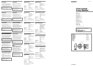 Manual Sony XS-F1734 Coluna auto