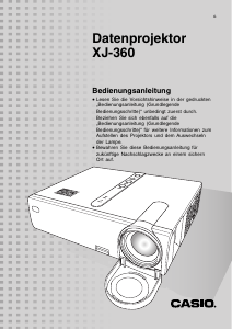 Bedienungsanleitung Casio XJ-360 Projektor