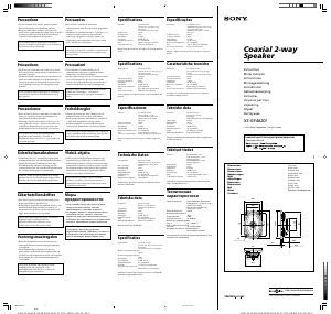 Manual Sony XS-GF4620I Coluna auto