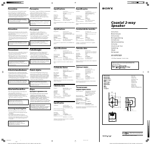 Manual Sony XS-GF5720I Coluna auto