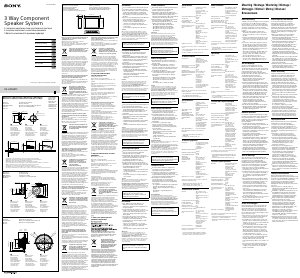 Руководство Sony XS-GS1631C Автомобильный динамик