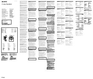 Handleiding Sony XS-GT1728F Autoluidspreker