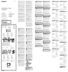 Instrukcja Sony XS-GTX1621S Głośnik samochodowy