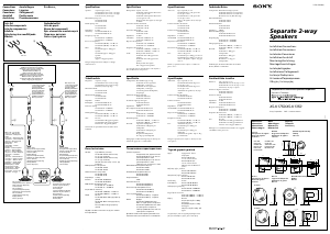 Руководство Sony XS-K1350 Автомобильный динамик