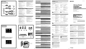 Mode d’emploi Sony XM-4S Amplificateur de voiture