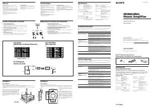 Mode d’emploi Sony XM-D1000P5 Amplificateur de voiture
